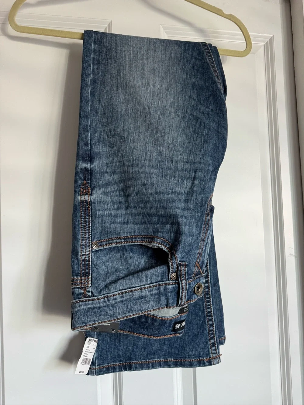 New Men’s Rank 45 33 x 32 Medium Wash Slim Bootcut Boot Barn Denim Blue Jeans